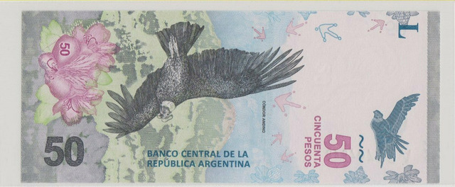 Аргентина , 50 песо , 2018 г. , Unc .
