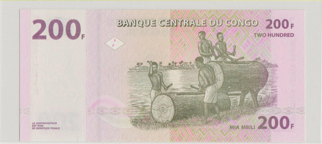 Конго , 200 франков , 2022 г. , Unc . - 2/2