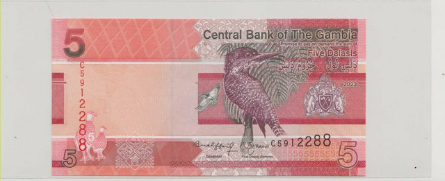 Гамбия , 5 даласи , 2023 г. , Unc .