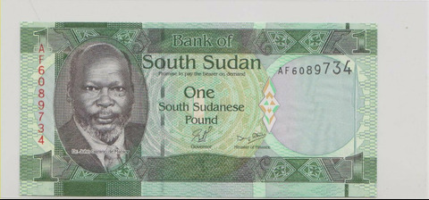 Южный Судан , 1 фунт , 2011 г. , Unc .