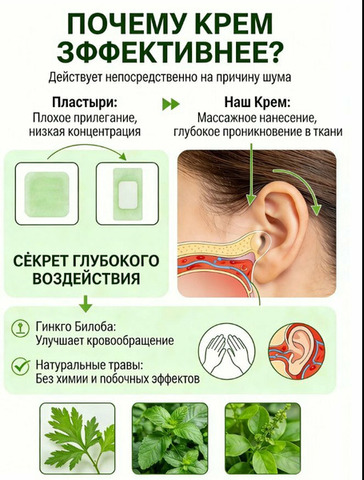 Крем от шума и звона в ушах - 3/5
