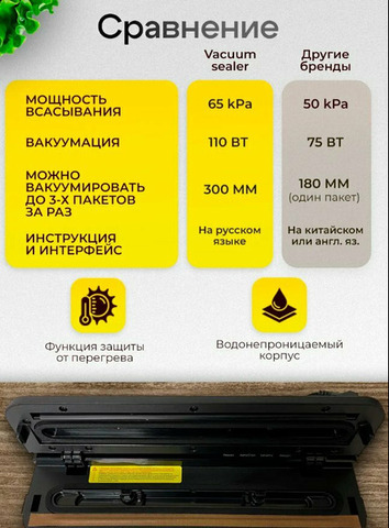 Вакуумный упаковщик Vacuum Sealer - 9/9