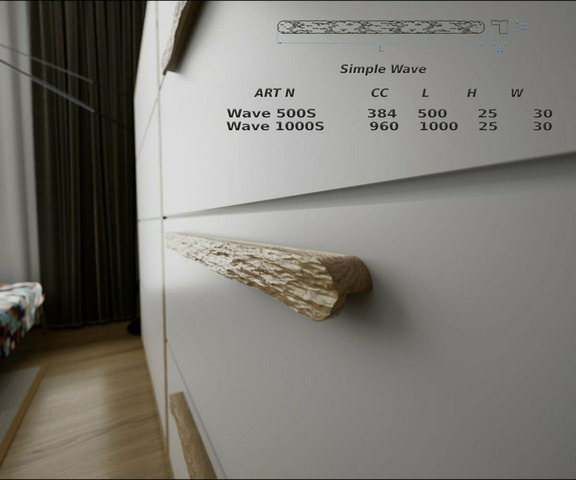 Ручки для мебели из массива дуба, бука, ясеня - 3/12