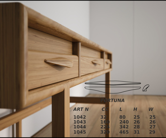 Ручки для мебели из массива дуба, бука, ясеня - 6/12