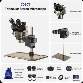 Тринокулярный стереоммкроскоп MECHANIC Robot 7060T-TG