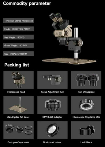 Тринокулярный стереоммкроскоп MECHANIC Robot 7060T-TG - 2/12