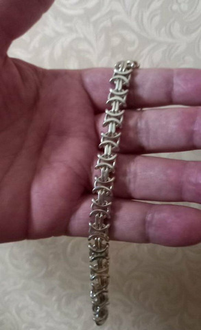 Браслет серебряный новый Волчий хвост - 3/4