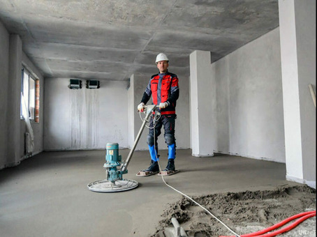 Полусухая стяжка пола, механизированная стяжка