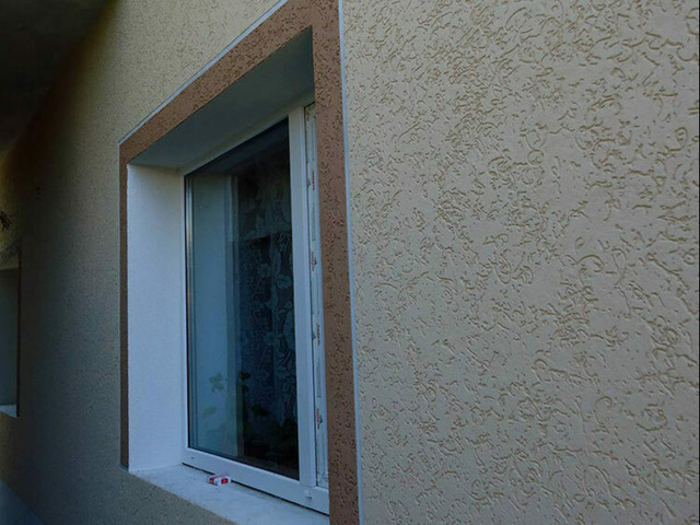 Отделка фасада дома короедом с утеплением - 2/3