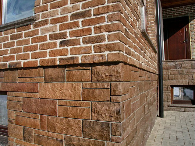 Отделка цоколя дома панелями под кирпич, под камень - 3/3